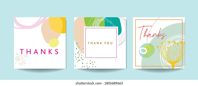 Retro modern abstract floral based scandinavian abstract art collection of different floral and abstract elements in a retro vintage fold style reminiscent of the 1970s.