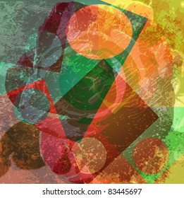 Retro modern abstraction in color