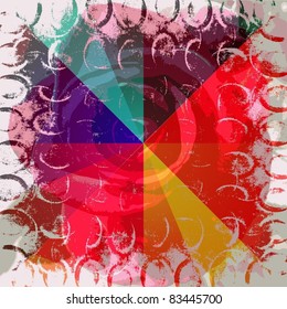 Retro modern abstraction in color. Abstract Vector Background