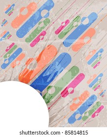 Retro modern abstraction in color. Abstract Vector Background