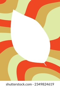 Retro Modern Autumn Fall Poster. Happy Autumn Vector. Welcome Autumn Poster. Retro Background. Fall Leaves Background. Seasonal Poster