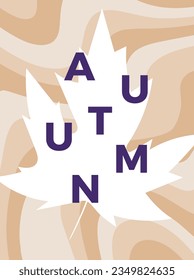 Afiche de otoño retro moderno. Feliz vector de otoño. Afiche de Bienvenida Otoño. Fondo retro. La Caída Deja El Fondo. Afiche estacional