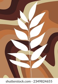 Retro Modern Autumn Fall Poster. Happy Autumn Vector. Welcome Autumn Poster. Retro Background. Fall Leaves Background. Seasonal Poster