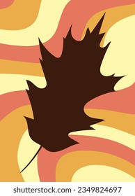 Afiche de otoño retro moderno. Feliz vector de otoño. Afiche de Bienvenida Otoño. Fondo retro. La Caída Deja El Fondo. Afiche estacional