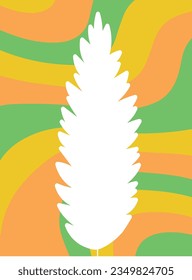 Retro Modern Autumn Fall Poster. Happy Autumn Vector. Welcome Autumn Poster. Retro Background. Fall Leaves Background. Seasonal Poster