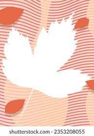 Retro Modern Autumn Fall Poster. Happy Autumn Vector. Welcome Autumn Poster. Retro Background. Fall Leaves Background. Seasonal Poster