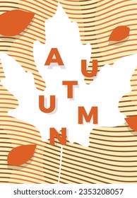 Retro Modern Autumn Fall Poster. Happy Autumn Vector. Welcome Autumn Poster. Retro Background. Fall Leaves Background. Seasonal Poster