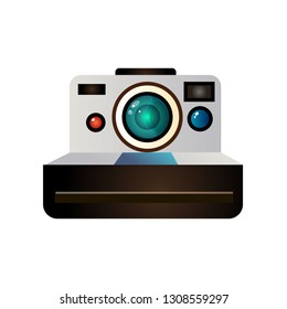 Retro and Modern Digital Photo Cameras Set Vector Illustration