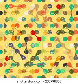 Retro modern geometrical abstract background. Vintage vector