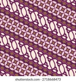 Modelo inconsútil javanés moderno retro del batik 25 de diciembre de 2025