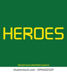 retro modern minimal alphabet. display font vector type