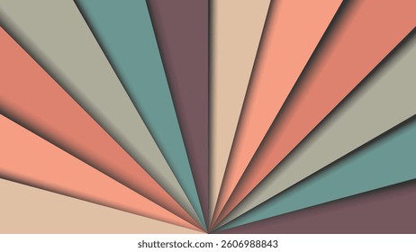 Retro modern papercut background with layered abstract design. Perfect for branding, web, social media, and print. High-quality vector, fully scalable and editable