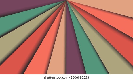 Retro modern papercut background with layered abstract design. Perfect for branding, web, social media, and print. High-quality vector, fully scalable and editable