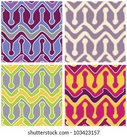 Retro modern pattern in various colors