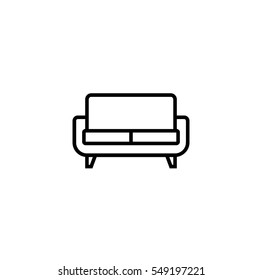 Retro modern sofa icon