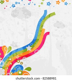 Retro modern vector illustration