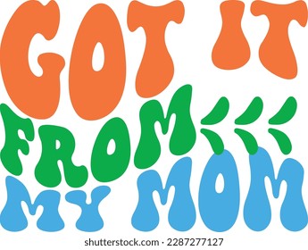 Diseño de Svg de mamá retro, vector