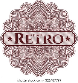 Rosette estilo dinero retro