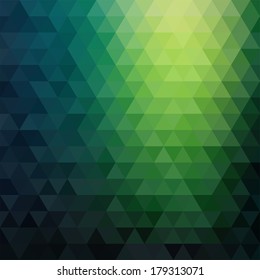 Retro mosaic pattern of geometric texture from triangle shapes, abstract vector background illustration