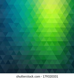 Retro mosaic pattern of geometric texture from triangle shapes, abstract vector background illustration