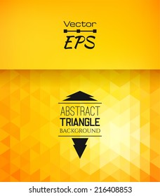 Retro mosaic pattern of geometric texture from triangle shapes, abstract vector background illustration