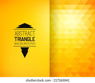 Retro mosaic pattern of geometric texture from triangle shapes, abstract vector background illustration