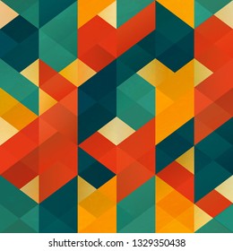 Retro mosaic. Seamless pattern