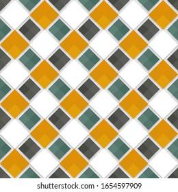 Retro mosaic seamless vector pattern