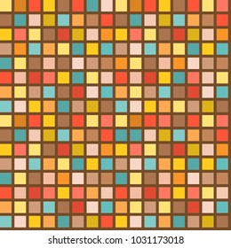 retro mosaic square seamless pattern
