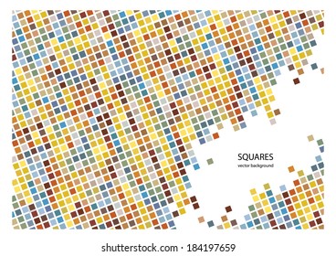 retro mosaic tiles layout with place for your text isolated on white background