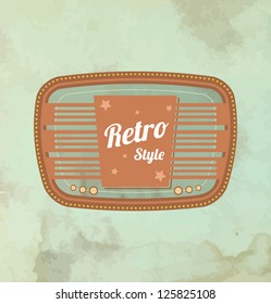 Retro motel sign. Vector