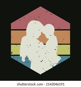Vector de diseño de camisetas madre retro