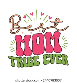 Retro Mother's Day Design, t-shirt, typography, vector, Retro, sublimation design, 