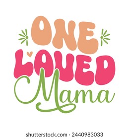 Retro Mother's Day Design, t-shirt, typography, vector, Retro, sublimation design, 