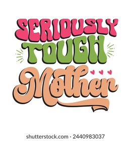 Retro Mother's Day Design, t-shirt, typography, vector, Retro, sublimation design, 