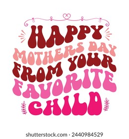 Retro Mother's Day Design, t-shirt, typography, vector, Retro, sublimation design, 