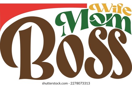 Retro MOTHER'S  DAY Svg Design, Vector