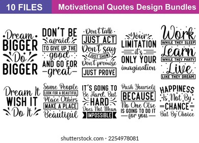 Retro Motivational  Quotes svg Bundle.