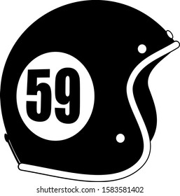 Retro Moto Helmet 59 open face