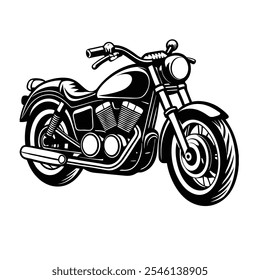 retro motor bike  clipart illustration