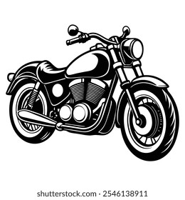 retro motor bike  clipart illustration