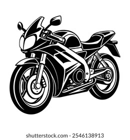 retro motor bike  clipart illustration