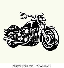 retro motor bike  clipart illustration