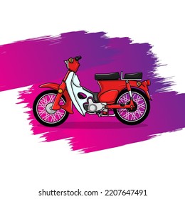 retro motorbike vector. suitable for logos, stickers, etc