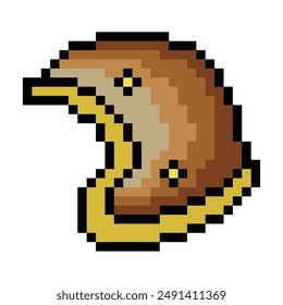  Retro motorcycle helmet in 8 bit pixel art style