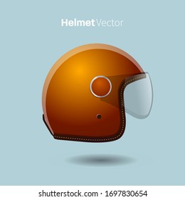 retro motorcycle helmet vector illustration 