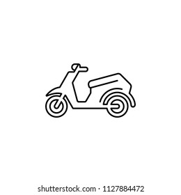 Retro motorcycle icon.