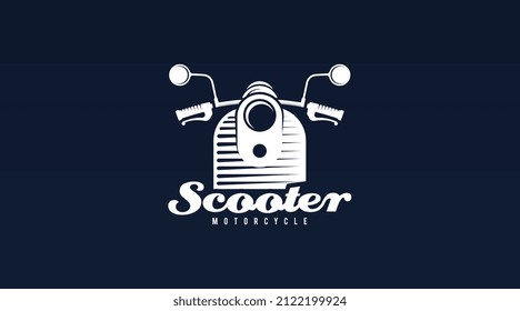 Retro Motorcycle Logo Design Concept Template Vector