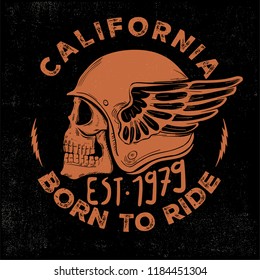 retro motorcycle race illustration