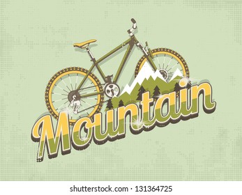 retro mountain bike background